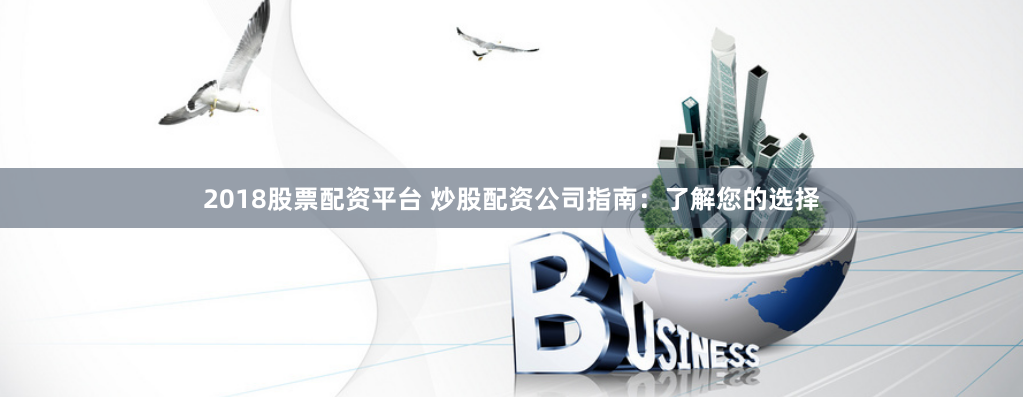 2018股票配资平台 炒股配资公司指南:了解您的选择